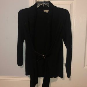 Joan Vass Belted Sweater
